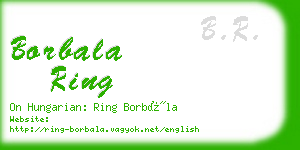 borbala ring business card